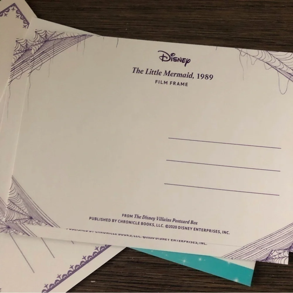 Disney Villains Postcards: The Little Mermaid: Ursula 3 pack.